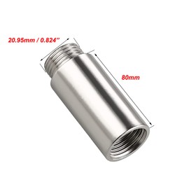 Beduan Shower Head Extension Tube Pipe Fittings, G 1/2 Male to G 1/2 Female BSP threaded Stainless Steel Round Shower Arm Extension Cast Fitting Coupler 80mm Length