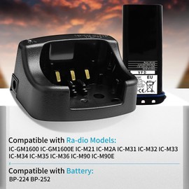 BC-173 Rapid Charger for Icom IC-GM1600 IC-GM1600E IC-M21 IC-M2A IC-M31 IC-M32 IC-M33 IC-M34 IC-M35 IC-M36 IC-M90 IC-M90E Walkie Talkie BP-224 BP-252 Battery Charger