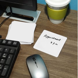 Dry Erase Magnets Set - 24 Pack - 4x4" Whiteboard Magnetic Labels Planning Pads - Small White Board Magnet Strips Name Tags for Home, Office and Classroom