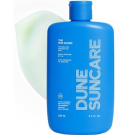 DUNE SUNCARE The Bod Guard - Clear Invisible Gel Body Sunscreen - Broad Spectrum Reef Safe SPF 30 Protection, 72 Hour Hydration, 40 Mins. Water Resistant, Non-Greasy, Great for Oily Skin (8.4 Fl Oz)
