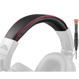 SOULWIT Protein Leather Headband Cover for Oneodio Pro-10/Pro-30/Pro-50/Studio Monitor & Mixing DJ/A71/A70/Studio Wireless C/Studio Pro-C Y80B Headphones, Replacement Headstrap Pad Repair Part - Black