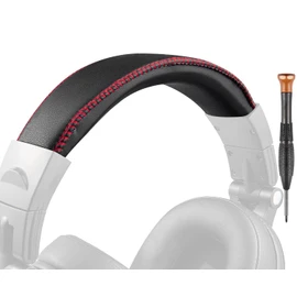 SOULWIT Protein Leather Headband Cover for Oneodio Pro-10/Pro-30/Pro-50/Studio Monitor & Mixing DJ/A71/A70/Studio Wireless C/Studio Pro-C Y80B Headphones, Replacement Headstrap Pad Repair Part - Black