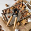 ElevaPulse Nutcracker Walnuts, High-Quality Stainless Steel Nut Opener with Wooden