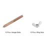 sourcing map M6 Wing Nuts Butterfly Nut Silver Tone 10pcs