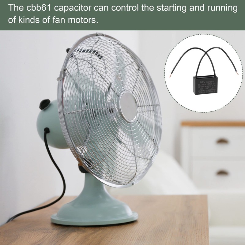 YOKIVE Ceiling Fan Capacitor CBB61 Metallised Polypropylene Film Capacitor Ideal