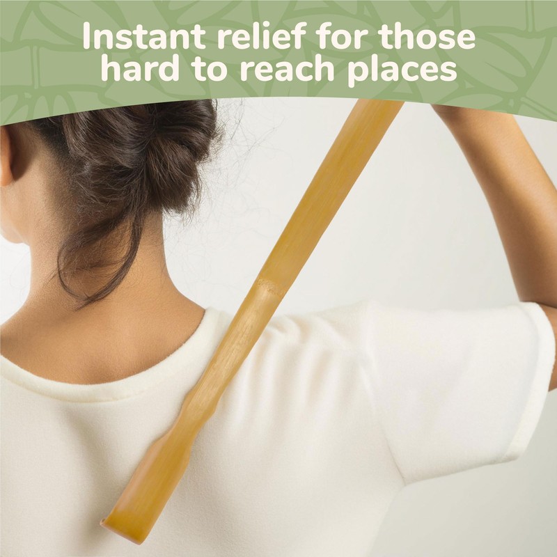 Bamboo Back Scratcher 2X Shoe Horn 25" & Tape Measure