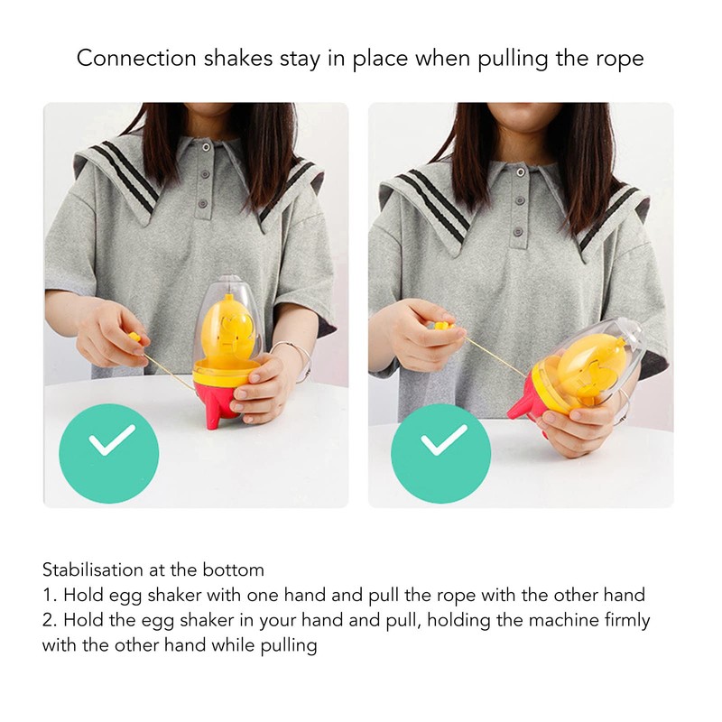 Egg Spinner for Boiled Golden Eggs, Hand Powered Egg White