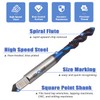 Mesee 6 Pieces Spiral Flute Tap Set SAE Size Nano