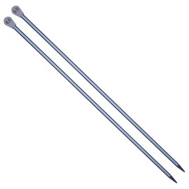 Coopay Knitting Needles 6.0mm UK Size, Knitting Needles 35cm Long, Metal Knitting Pins for Beginners Professional Knitters, Lightweight Knitting Needles for Arthritic Hands (Color Random)