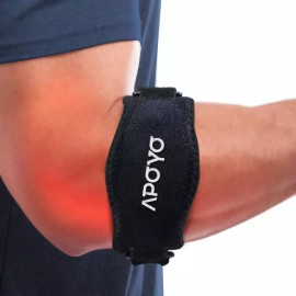 APOYO 테니스 엘보우 브레이스 건염 및 스트랩용 남녀용 힘줄 용 카운터포스 암 밴드 [XX-Large] APOYO Tennis Elbow Brace for Tendonitis and Strap, Counterforce Arm Band for Men and Women [XX-Large]