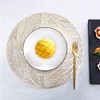 Hosoncovy 4 Pack Leaf Decorative Placemats PVC Placemats Hollow Dining
