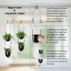 ABETREE Modern Metal Hanging Planter for Indoor Outdoor Plants with