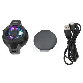 P10 Mobile Phone Semiconductor Cooler RGB Retractable Back Clip Heatsink for Live Streaming Vlogging Mobile GamingBlack