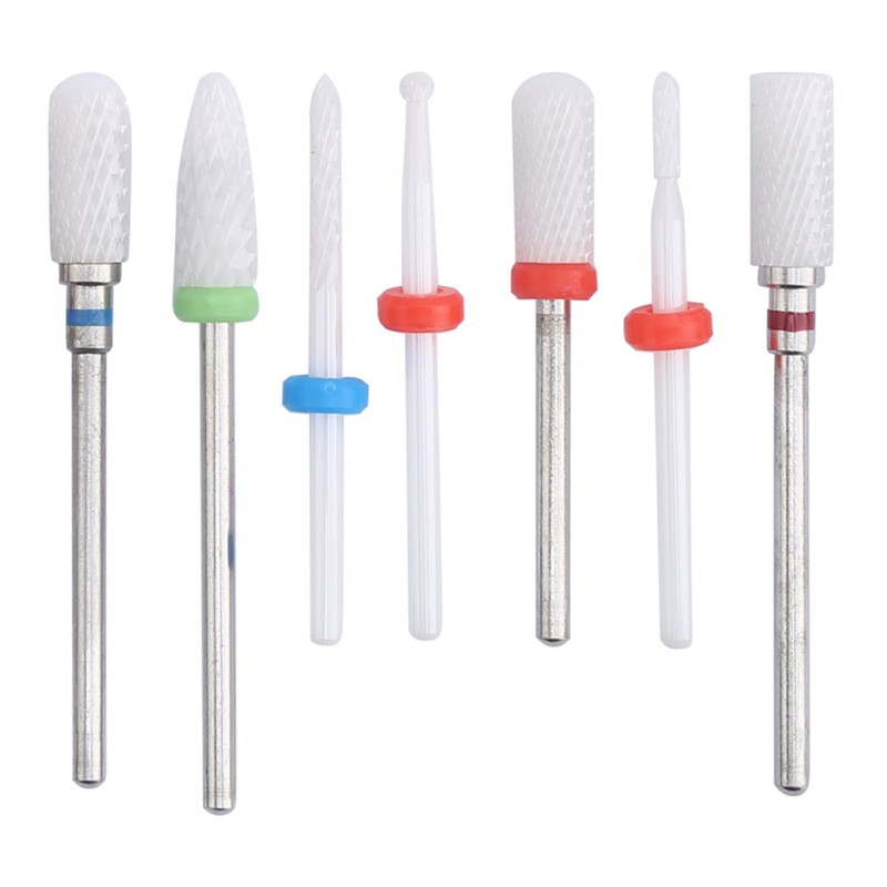 Eujgoov 12pcs Ceramic Cutter Drill Rotary Burrs for Electric Manicure