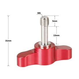 CAMVATE M6 ×18 Thumbscrew Assembly Knob Red(2 Pieces) - 2158