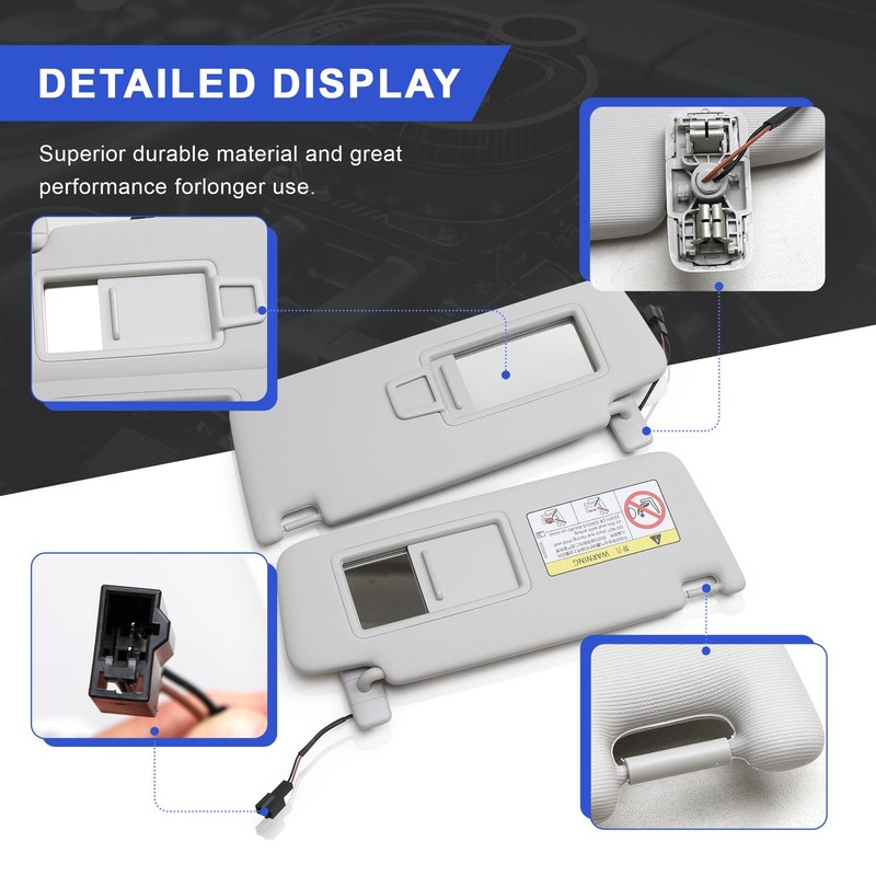 Bstfulx 5GG857551 5GG857552 Left & Right Car Front Sun Visor