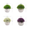 4 Macetas de Plantas Artificiales Decorativas Hogar,Pequeños Arbustos Artificiales de