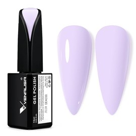 V VENALISA VENALISA 15ml Purple Gel Nail Polish, Light Purple Gel Polish Pastel Purple Color Soak Off UV LED Nail Gel Polish Nail Art Starter Manicure Salon DIY at Home, 0.53 OZ