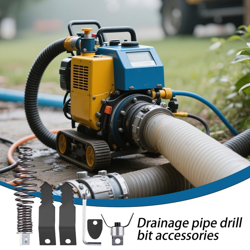Drain Auger Chain Attachment | Pipeline Cleaning Cutting Combination Set