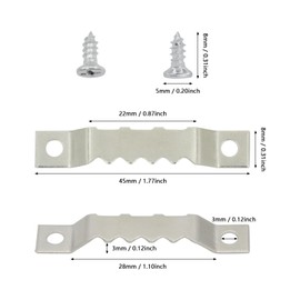 100 Pack Small Metal Sawtooth Picture Hangers with 200 Screws for Hanging Decor Wooden Photo Frames, Clock, Paintings Art Crafts Works and DIY Projects (Sliver)