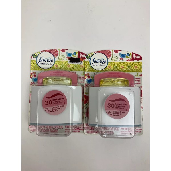 Febreze 2 Pack Febreze Set And Refresh Wildflower Air Freshener