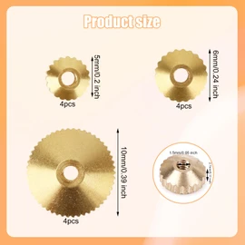 12pcs Brass Clock Hand Nut Assortment, Grandfather Clock Parts 5/6/10mm OD Wall Mantel Clocks Hand Nut Replacement Kit for Smooth Timekeeping