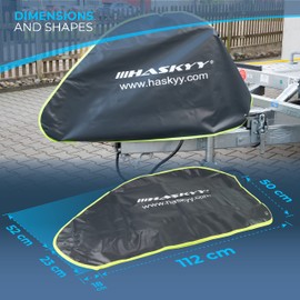 Drawbar Cover Caravan Reflective Trailer 130 x 75 cm HASKYY XXXL Drawbar Protective Cover Made of Truck Tarpaulin Waterproof Universal Towing Hitch Cover