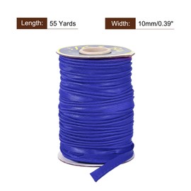 sourcing map 55 Yards Polyester Satin Bias Trim, 0.4 Inch Piping Trim Double Fold Piping Bias for Sewing Trimming DIY Crafting, Dark Blue