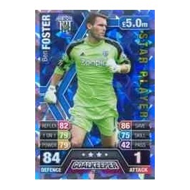 Match Attax 2013/2014 Ben Foster West Brom Star Player 13/14