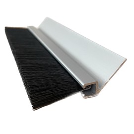 JaCor 1.0" Nylon Brush Seal Weatherproofing, 1.0" Brush Seal x 1.0" 45deg Holder x 8ft + 8ft Long Brushes (16ft Total)