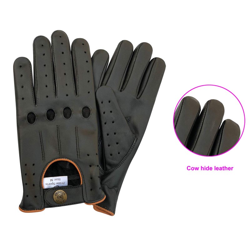 Prime Men’s Driving Gloves in High-Quality Soft, Genuine Leather without