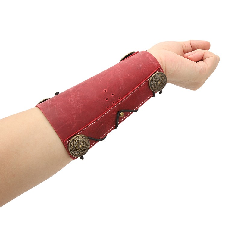Archery Arm Guard Adjustable Strap Second Cowhide Arm Protector Pad