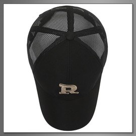 [バズ セレクション] キャップ 帽子 メッシュ つば長 通気性 調節可能 日除け アウトドア カジュアル メンズ CAQ705(ブラックホワイト)