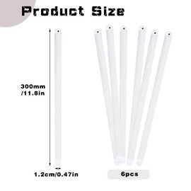 6Pcs Precut Steel Corset Boning, 11.8inch Metal Boning Spring Steel White Corset Boning Stays Corset Busk Steel Boning Support for Sewing Underwear Wedding Dress Corset Making Supplie