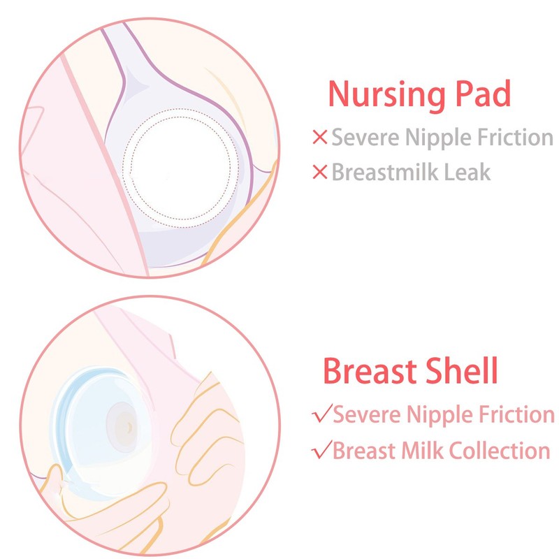 YIYEE Breast Shells Milk Saver for Breastfeeding, 4 Pack BPA