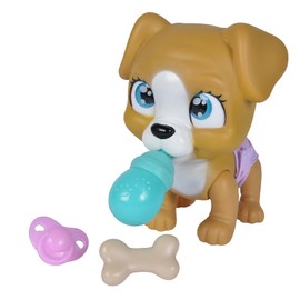 Simba Pamper Petz Dog for Children Aged 3+. Drinking and Wetting Function, Bunny Toy for Play with Surprise and Magic Paw