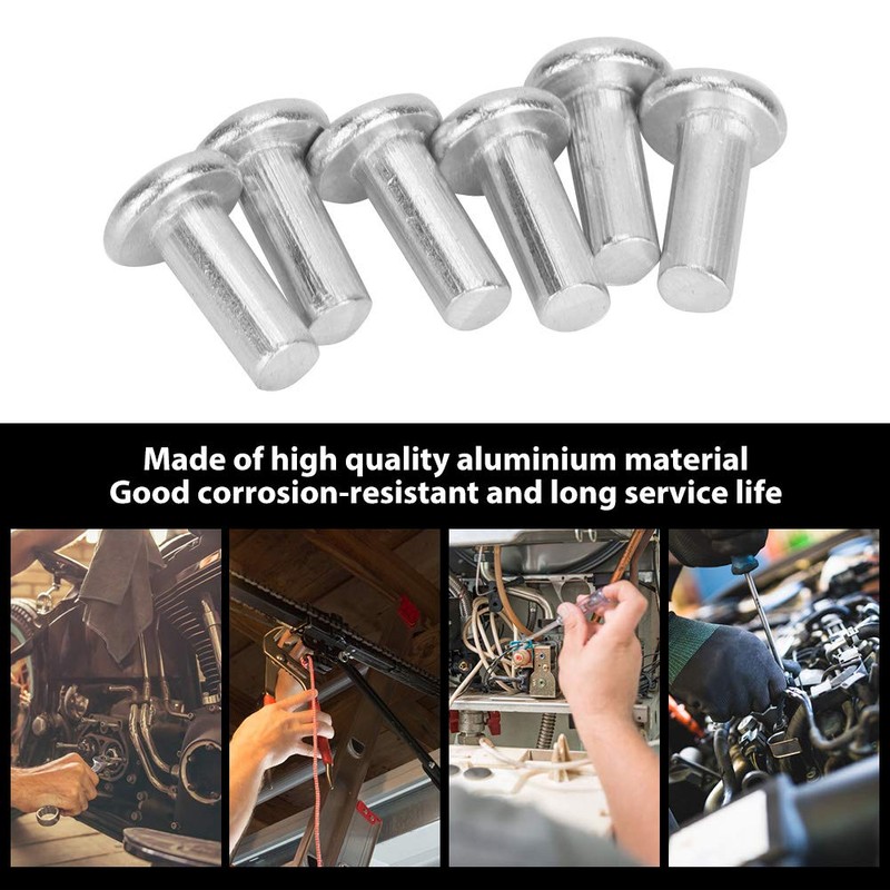 Pack of 100 Gb867 M4 Flat Head Full Rivets, Solid