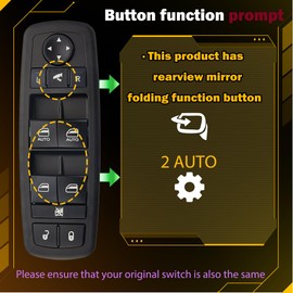 ZAPOSTS Interruptor de ventana eléctrica. 11 pines de metal. Se adapta a Jeep Grand Cherokee 2014-2018. 68184803AC. Interruptor maestro vidrios de puerta de control lateral del conductor.