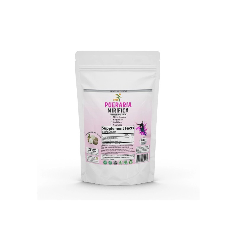 White Pueraria Mirifica 100 Capsules Kwao Krua Powder Imported From