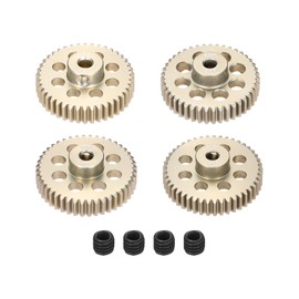 Rebower 4Pcs 48P Pinion Gear Set 42T 43T 44T 45T for 3.175 mm Shaft Aluminium Alloy Pinion Gear with Screws for RC Motor