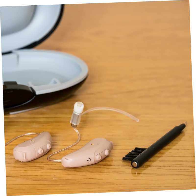 FOMIYES 1set Hearing Aid Cleaning Kit Includes Cleaning Brush Rods
