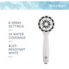 Aqua Vista 4-in. Polished Handheld Shower Head with 6 Spray