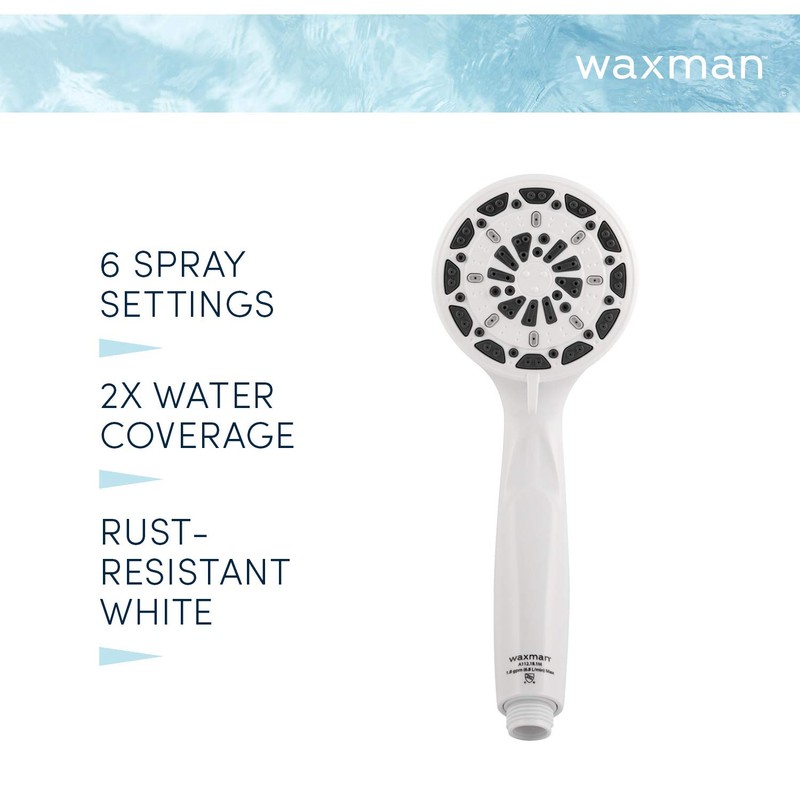 Aqua Vista 4-in. Polished Handheld Shower Head with 6 Spray