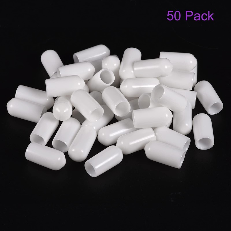 DMiotech 50pcs 6mm Inner Diameter White Screw Protector Rubber End