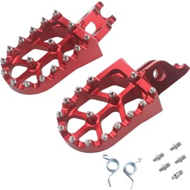 Adsspro Motorcycle CNC Foot Pegs Rests Footpegs For CR125 CR250 02-07 CRF150R 07-21 CRF250R 04-21 CRF250X 04-17 CRF250RX 19-21 CRF450R 02-21 CRF450RX 17-19 CRF450X 05-21 CRF450L 2019 Dirt Pit Bike