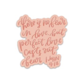 Swaygirls Christian stickers | Do not fear sticker | Religious faith decals | Bible verse quotes | Perfect love casts out fear