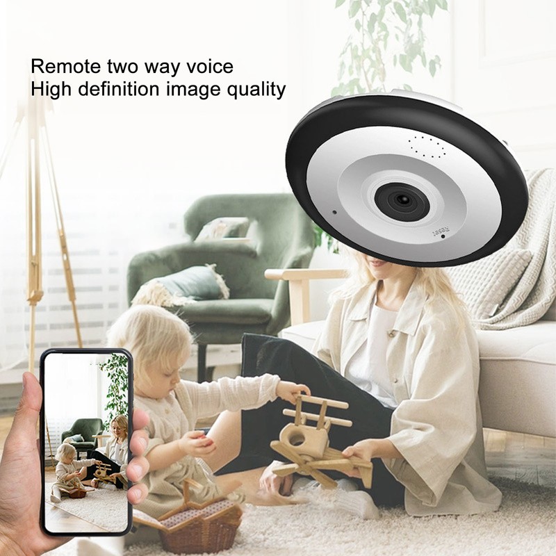 360 Degree Panoramic Camera 1.3MP VR Fisheye Monitoring WiFi Wireless