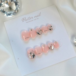 Stonegra Silver Line Handmade Nail Tips - Long Oval / 스톤그라 실버라인 수제네일팁 - 롱오발