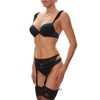 Wonderbra Women's Glamour Suspenders, Black, One size