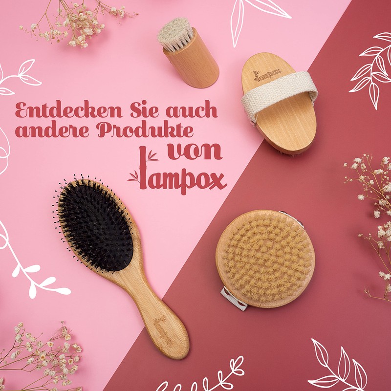 Oval Body Brush without Plastic, Dry Brush, Exfoliating Brush, Massage